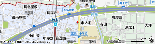 愛知県岩倉市石仏町往還東北周辺の地図