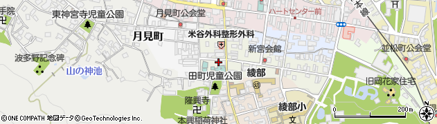 京都府綾部市田町周辺の地図