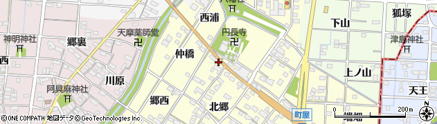 愛知県一宮市千秋町町屋北郷2120周辺の地図