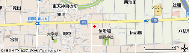 愛知県一宮市大和町苅安賀（伝治越）周辺の地図