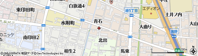 愛知県一宮市浅野青石40周辺の地図