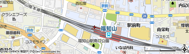 福知山駅前周辺の地図