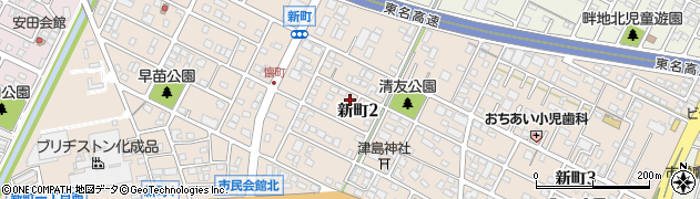 愛知県小牧市新町周辺の地図