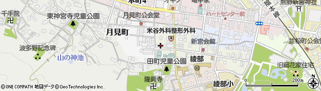 京都府綾部市田町若宮下3周辺の地図