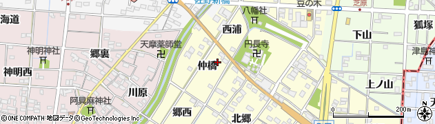 愛知県一宮市千秋町町屋仲橋27周辺の地図