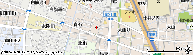 愛知県一宮市浅野青石10周辺の地図