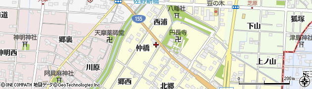 愛知県一宮市千秋町町屋西浦2360周辺の地図