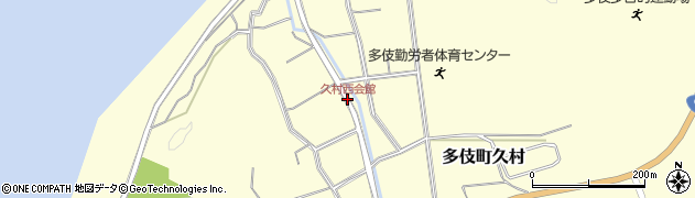 久村西会館周辺の地図
