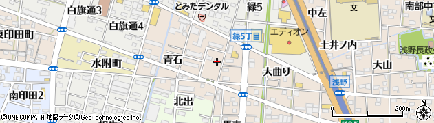 愛知県一宮市浅野青石13周辺の地図