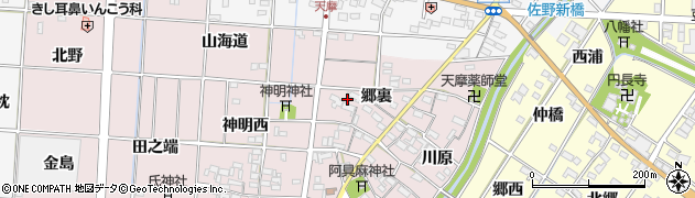 愛知県一宮市千秋町天摩郷裏141周辺の地図