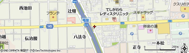 愛知県一宮市大和町毛受（八法寺）周辺の地図