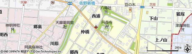 愛知県一宮市千秋町町屋西浦2362周辺の地図