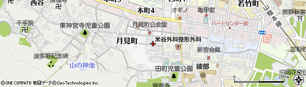 京都府綾部市月見町上正屋周辺の地図