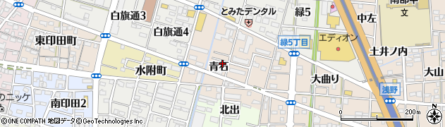 愛知県一宮市浅野青石周辺の地図