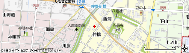 愛知県一宮市千秋町町屋仲橋21周辺の地図