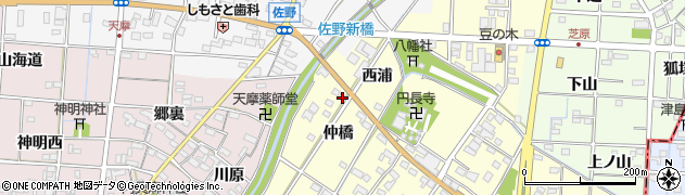 愛知県一宮市千秋町町屋仲橋23周辺の地図