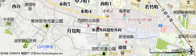 京都府綾部市田町若宮下17周辺の地図