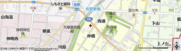 愛知県一宮市千秋町町屋仲橋22周辺の地図