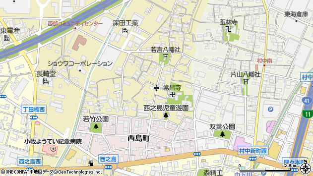 〒485-0077 愛知県小牧市西之島の地図