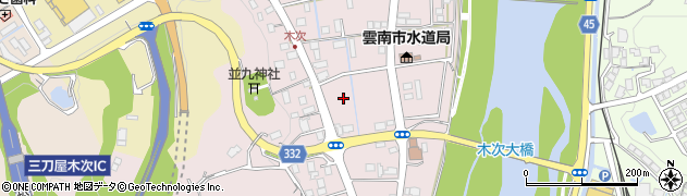島根県雲南市木次町下熊谷周辺の地図