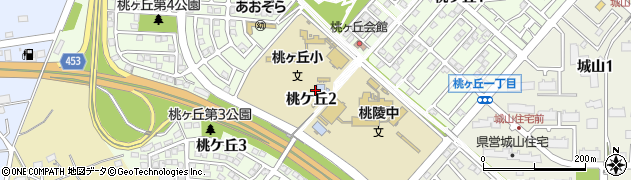 愛知県小牧市桃ケ丘周辺の地図