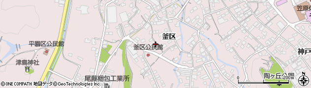 岐阜県多治見市笠原町（釜区）周辺の地図