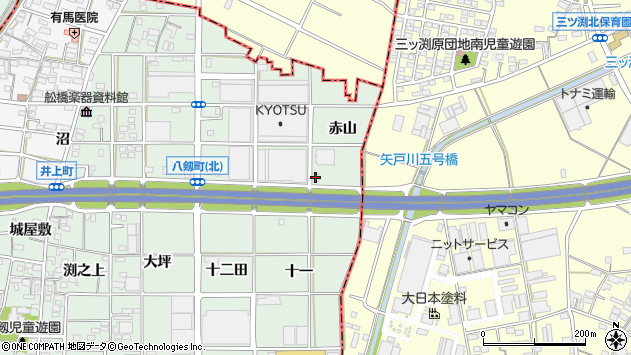 〒482-0031 愛知県岩倉市八剱町の地図