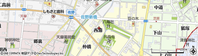 愛知県一宮市千秋町町屋西浦4周辺の地図