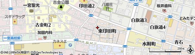 愛知県一宮市東印田町24周辺の地図