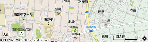 愛知県一宮市浅野（水法）周辺の地図