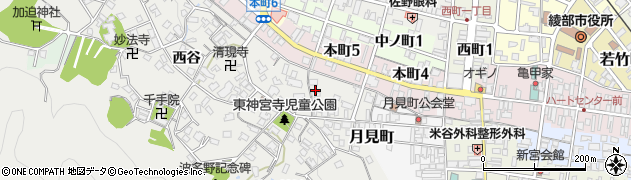 京都府綾部市神宮寺町（重代）周辺の地図