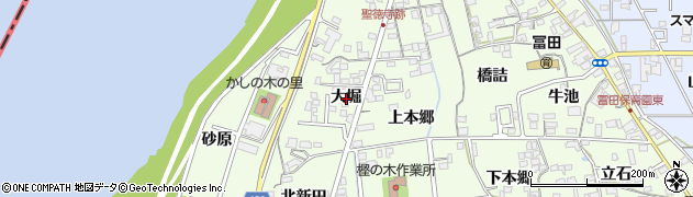 愛知県一宮市冨田大堀周辺の地図