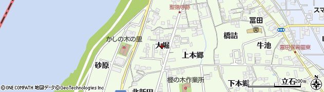 愛知県一宮市冨田（大堀）周辺の地図