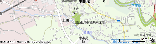 中村原第二公園周辺の地図