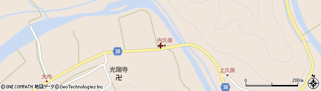 京都府南丹市美山町内久保（上前田）周辺の地図