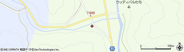 京都府京丹波町（船井郡）下粟野（シヲタケ）周辺の地図