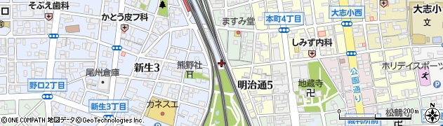 愛知県一宮市一宮（東日比野）周辺の地図
