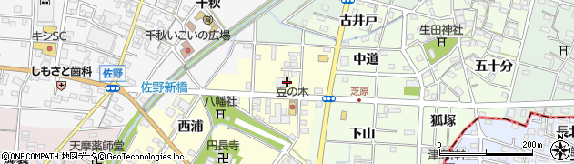 愛知県一宮市千秋町町屋（宮浦）周辺の地図