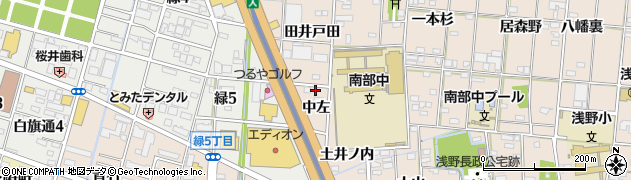 愛知県一宮市浅野中左55周辺の地図