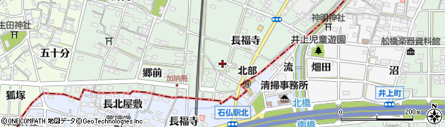 愛知県一宮市千秋町加納馬場（長福寺）周辺の地図