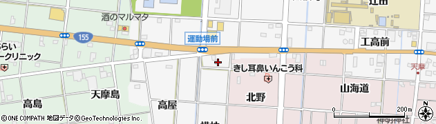 愛知県一宮市千秋町佐野（横枕）周辺の地図