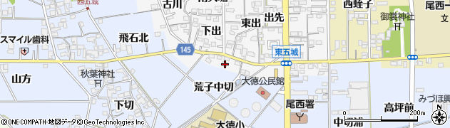 愛知県一宮市東五城下出16周辺の地図