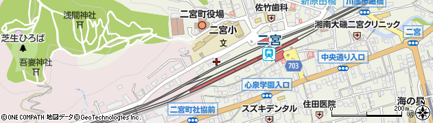 二宮町役場　駅北口自転車駐車場周辺の地図