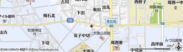 愛知県一宮市東五城下出337周辺の地図