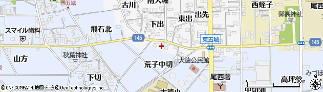 愛知県一宮市東五城下出20周辺の地図