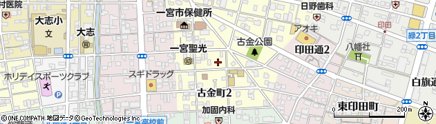 愛知県一宮市古金町周辺の地図