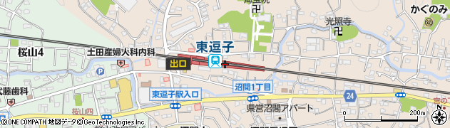 東逗子駅周辺の地図