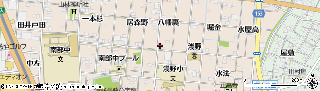 愛知県一宮市浅野八幡裏53周辺の地図