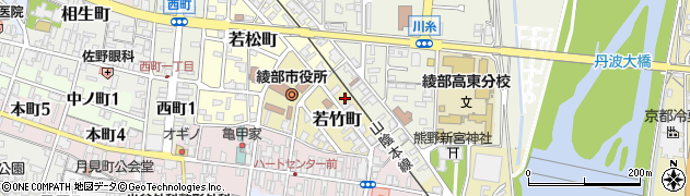 京都府綾部市若竹町（下番取）周辺の地図