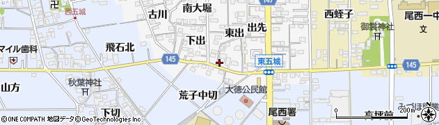 愛知県一宮市東五城出先1101周辺の地図